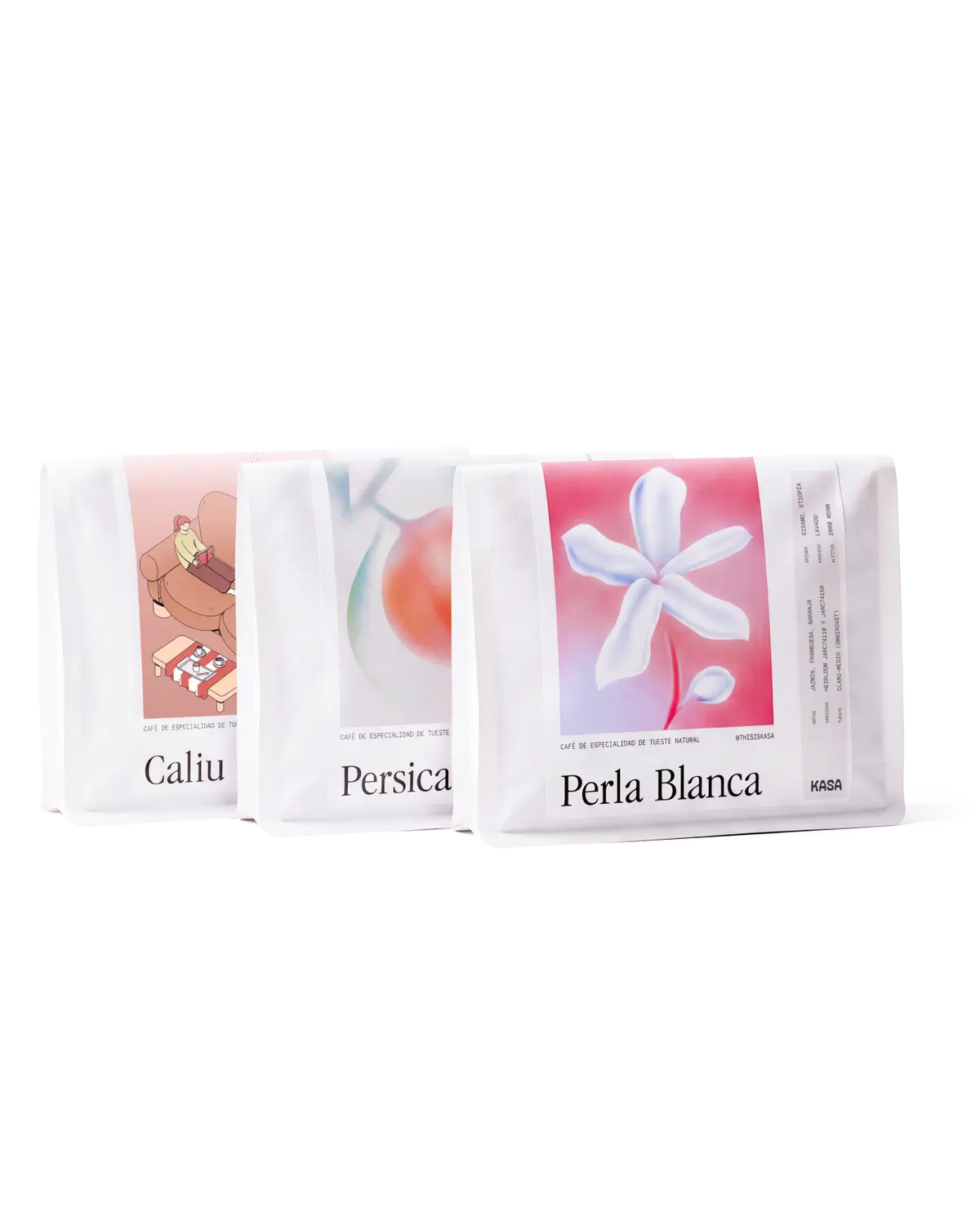 Pack Contrastes: Persica, Perla Blanca y Caliu
